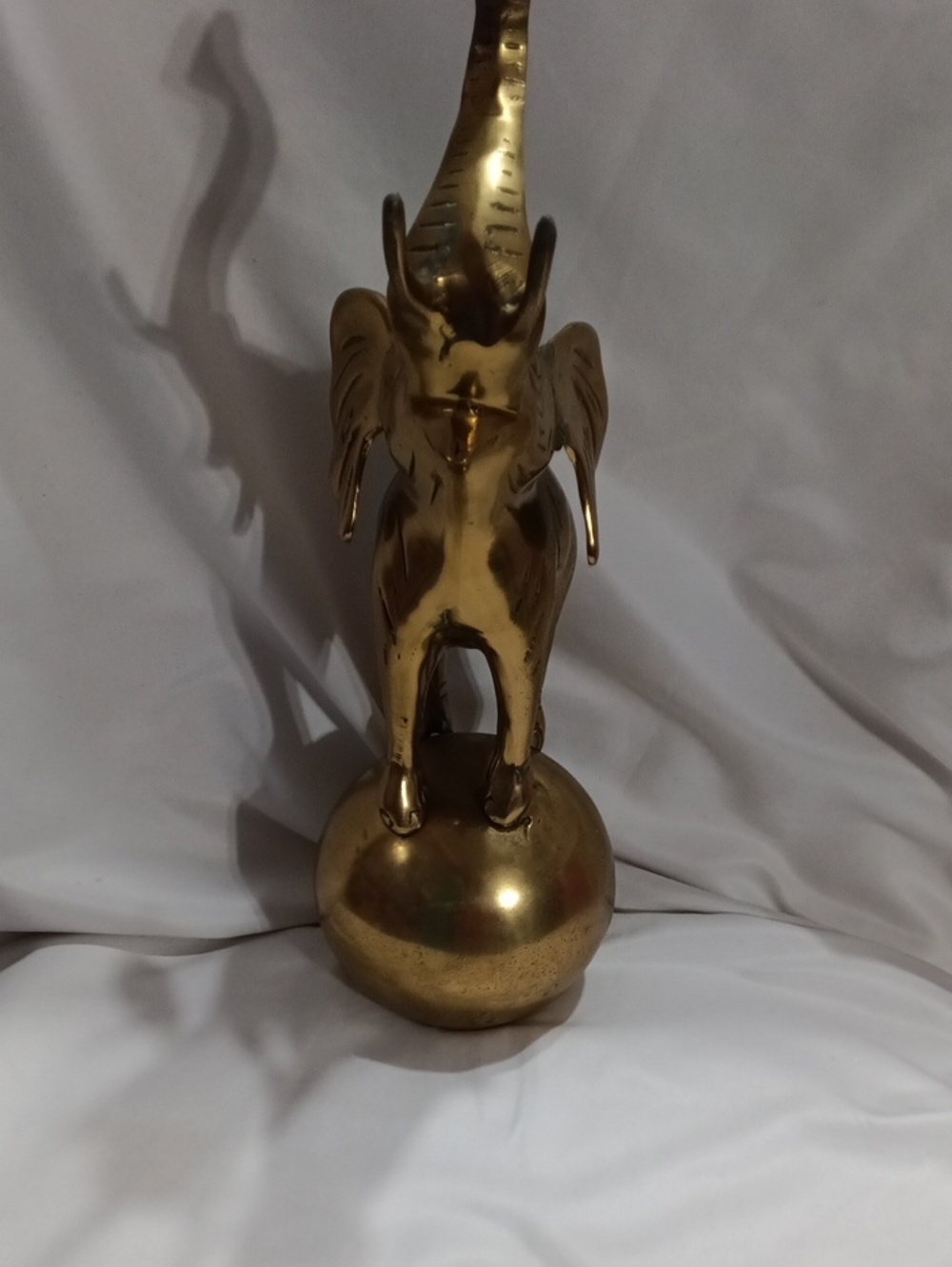 Brass Elephant Figurine Décor - Gold Accent